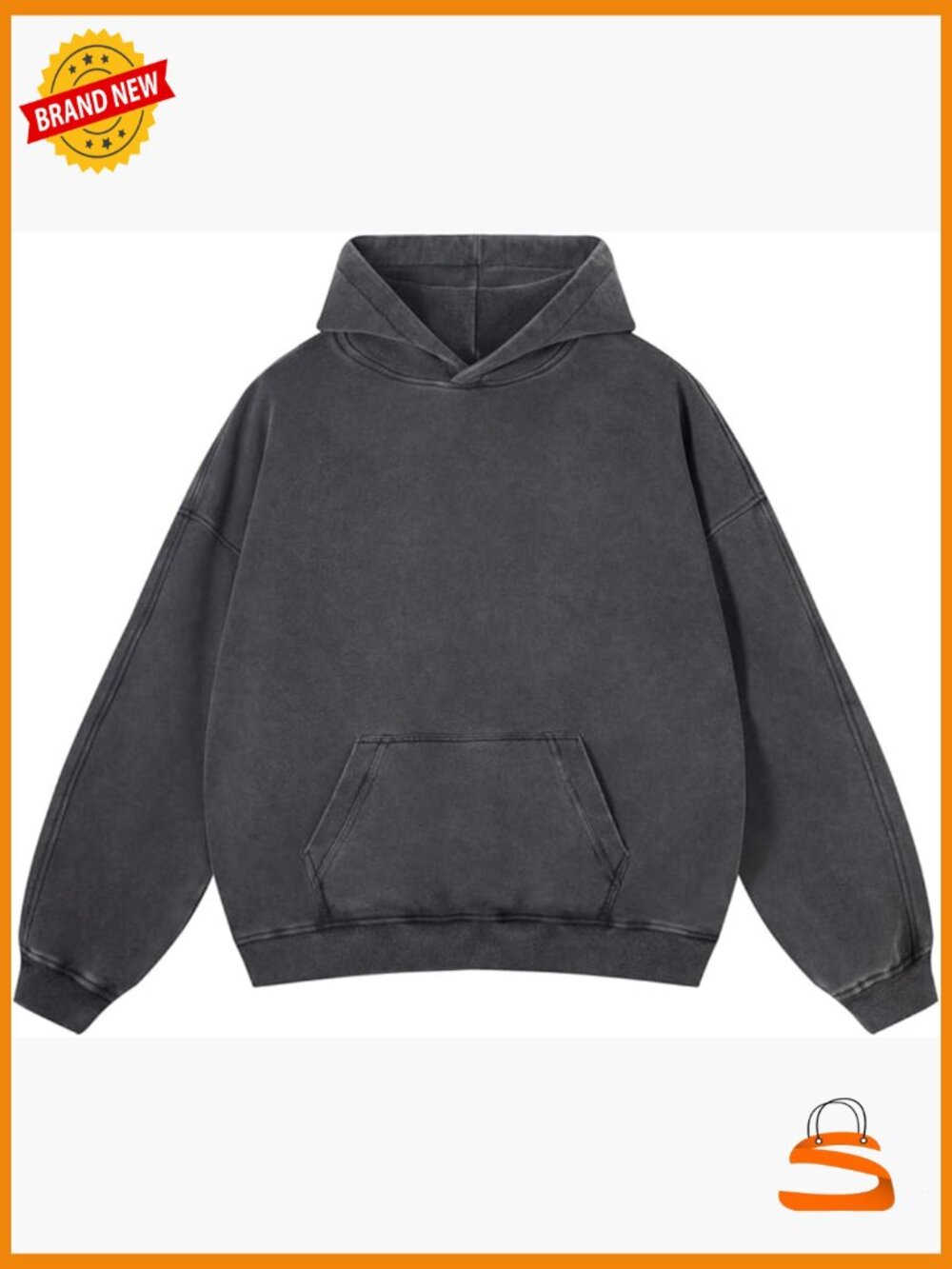 Oversized Vintage Hoodie Pullover Streetwear Casual Sweatshirt